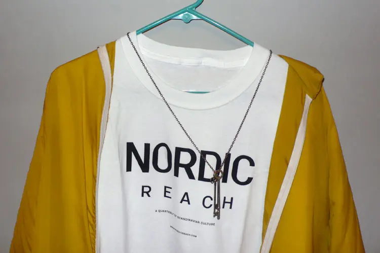 Graphic tee on a hanger